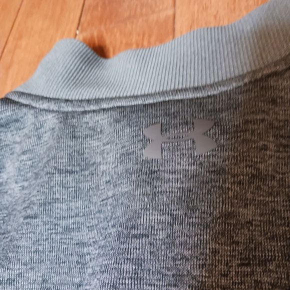 Under Armour Men's Large Golf Storm Sweater Gray Fleece 1/4 Zip Long Sleeve - Picture 12 of 15